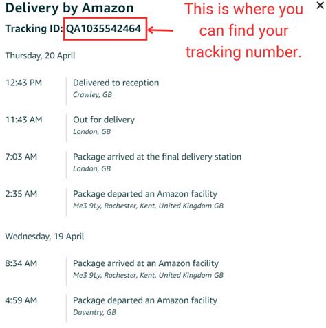 amazon trackingnummer